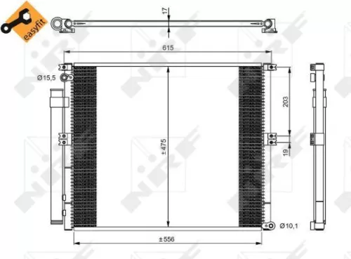NRF Condenser, air conditioning (350050)