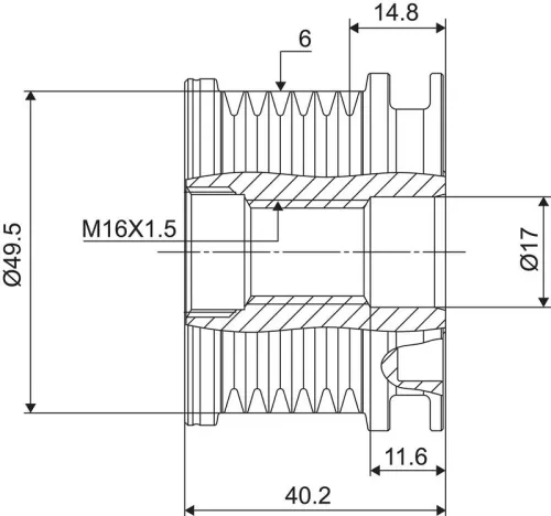 VALEO Alternator Freewheel Clutch (588016)