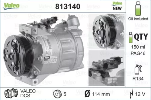 VALEO Compressor, air conditioning (813140)