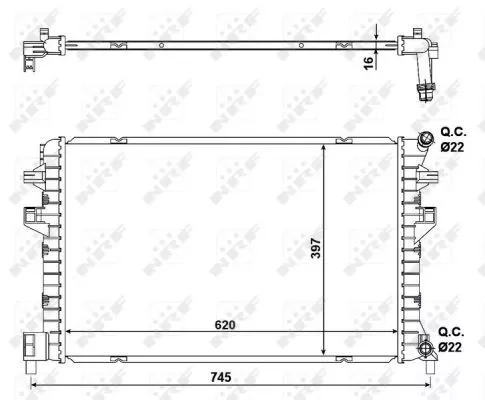 NRF Radiator, engine cooling (58471)