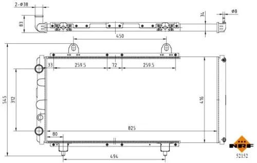 NRF Radiator, engine cooling (52152)