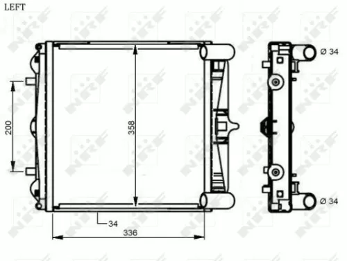 NRF Radiator, engine cooling (59130)