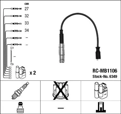 NGK Ignition Cable Kit (6349)