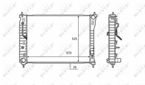 NRF Radiator, engine cooling (58449)