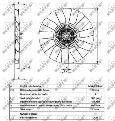 NRF Clutch, radiator fan (49563)