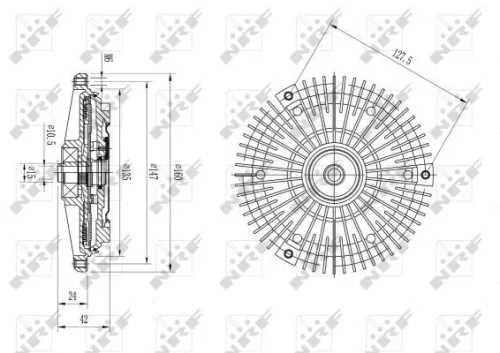 NRF Clutch, radiator fan (49594)