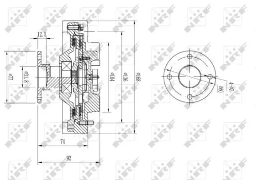 NRF Clutch, radiator fan (49585)