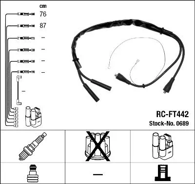 NGK Ignition Cable Kit (0689)