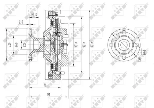 NRF Clutch, radiator fan (49621)