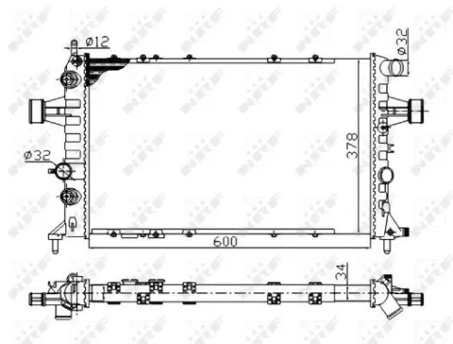 NRF Radiator, engine cooling (58178A)
