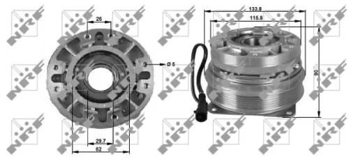 NRF Clutch, radiator fan (49702)