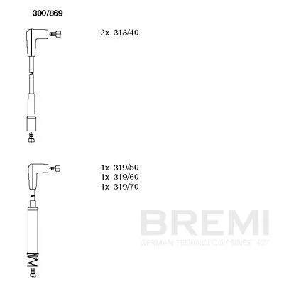 BREMI Ignition Cable Kit (300/869)
