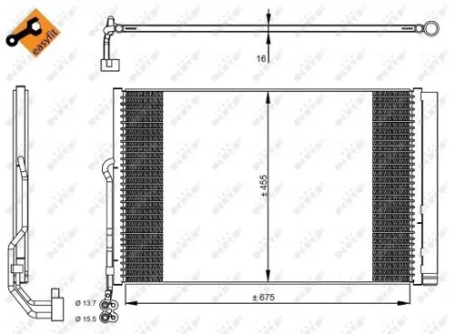 NRF Condenser, air conditioning (350324)