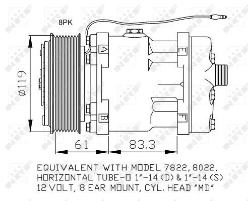 NRF Compressor, air conditioning (32874)