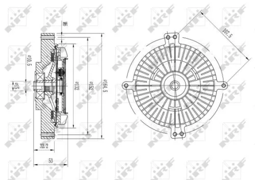 NRF Clutch, radiator fan (49641)