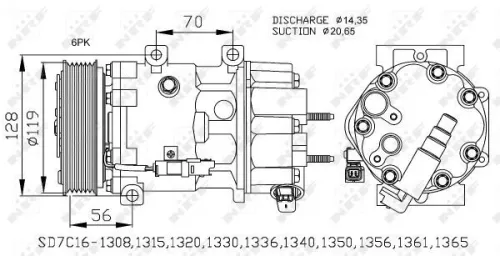 NRF Compressor, air conditioning (32772)