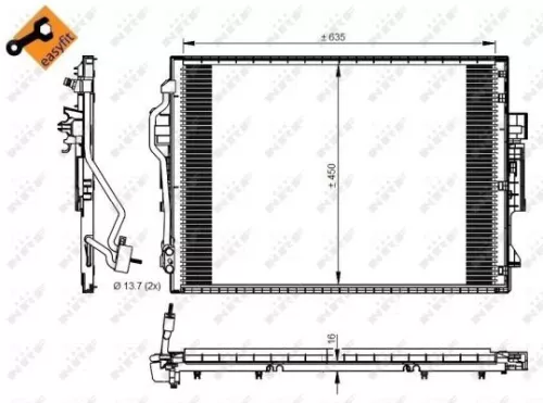 NRF Condenser, air conditioning (350218)