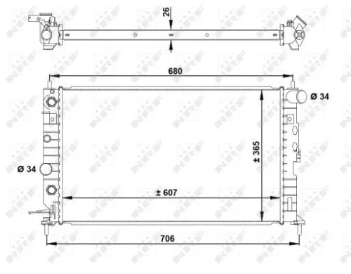 NRF Radiator, engine cooling (50219A)