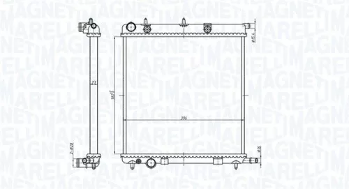 MAGNETI MARELLI Radiator, engine cooling (350213819000)