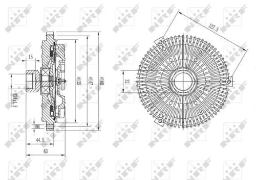 NRF Clutch, radiator fan (49605)