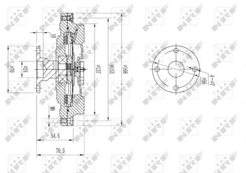 NRF Clutch, radiator fan (49608)