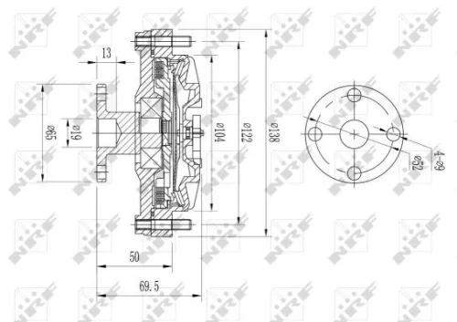 NRF Clutch, radiator fan (49652)