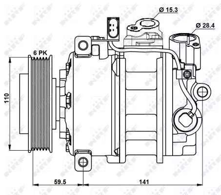 NRF Compressor, air conditioning (32883)
