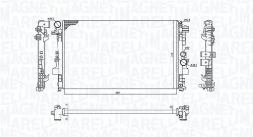 MAGNETI MARELLI Radiator, engine cooling (350213955000)