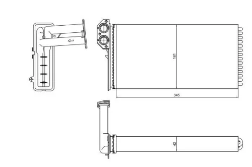 NRF Heat Exchanger, interior heating (54320)