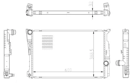 NRF Radiator, engine cooling (59228)