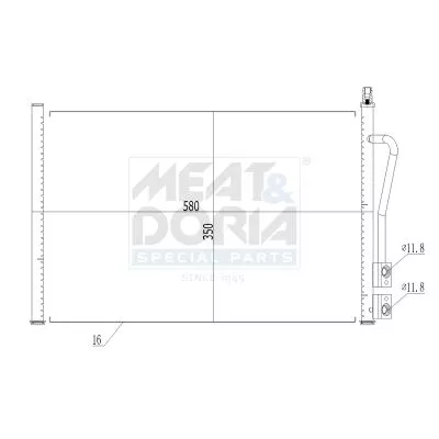MEAT & DORIA Condenser, air conditioning (991003)