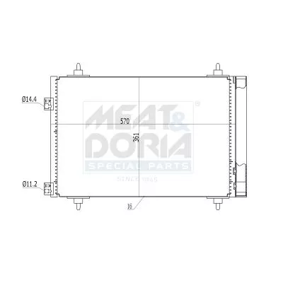 MEAT & DORIA Condenser, air conditioning (991084)