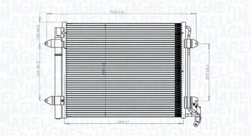 MAGNETI MARELLI Condenser, air conditioning (350203833000)