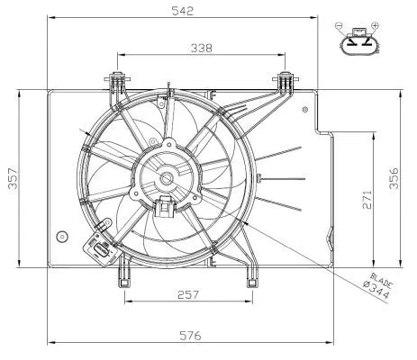 NRF Fan, engine cooling (47957)