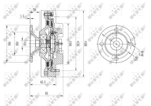 NRF Clutch, radiator fan (49572)
