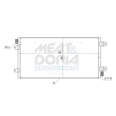 MEAT & DORIA Condenser, air conditioning (991037)