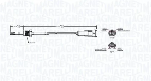 MAGNETI MARELLI Sensor, exhaust gas temperature (172000223010)
