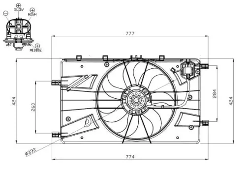 NRF Fan, engine cooling (47878)