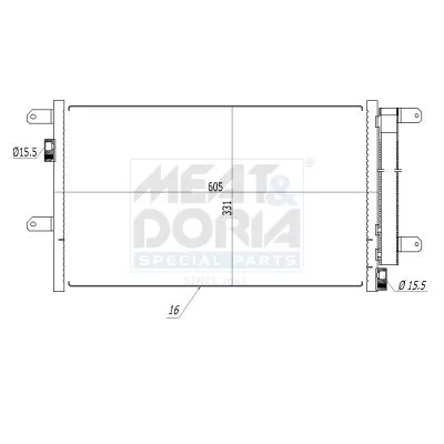 MEAT & DORIA Condenser, air conditioning (991176)