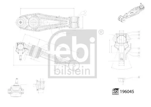 Control/Trailing Arm, wheel suspension