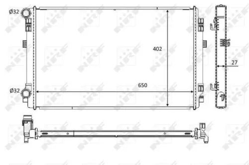 NRF Radiator, engine cooling (58453)