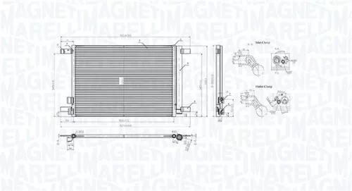 MAGNETI MARELLI Condenser, air conditioning (350203964000)