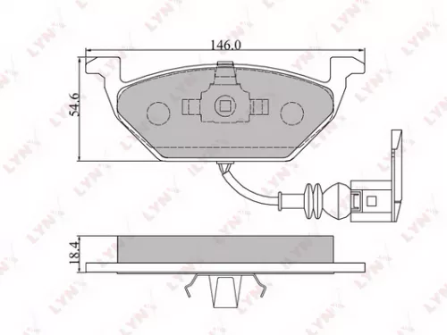 Disc brake pads, front