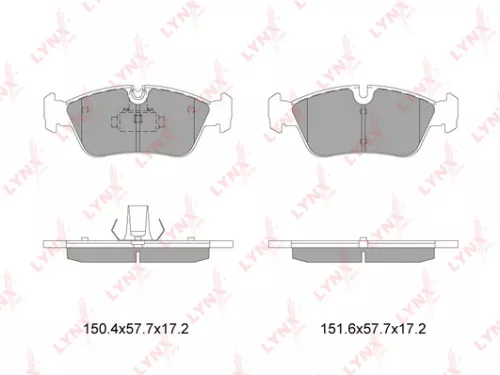 Disc brake pads, front