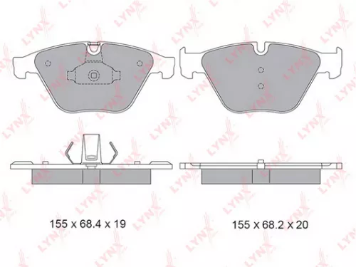 Disc brake pads, front