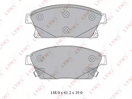 Disc brake pads, front