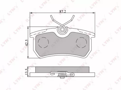 Disc brake pads, rear