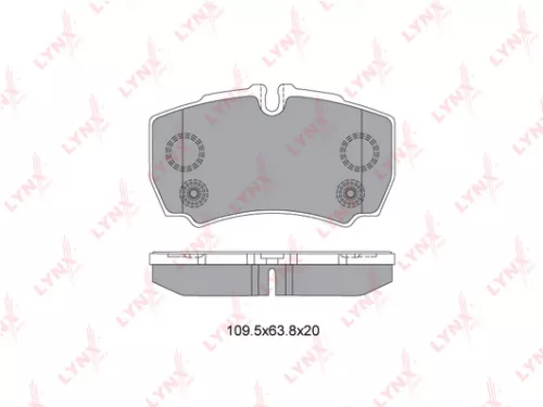 Disc brake pads, rear