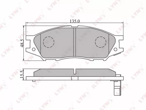 Disc brake pads, front