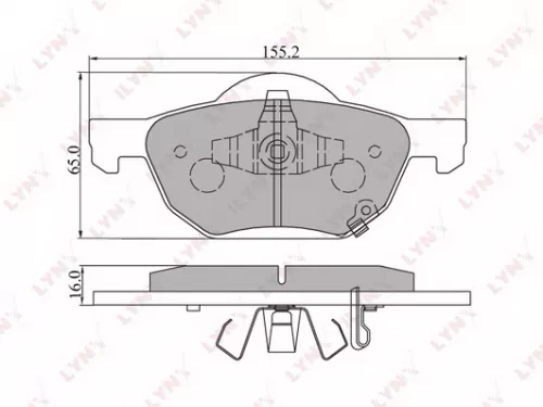 LYNXAUTO Disc brake pads, front (BD-3413)